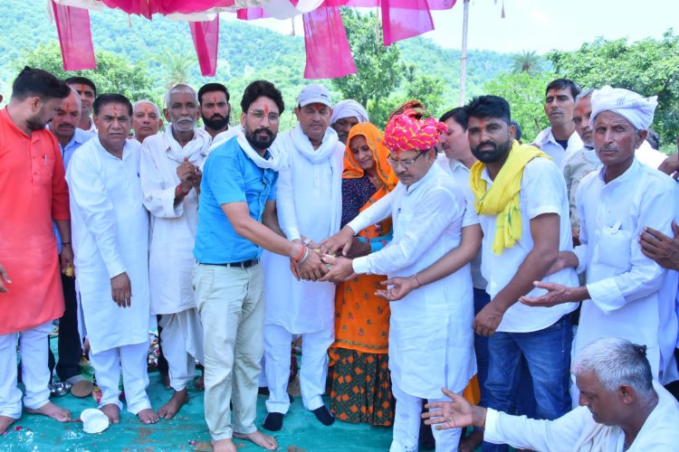 नारायणी माता धाम में हरियाणा ब्राह्मण धर्मशाला का हुआ शिलान्यास कार्यक्रम आयोजित