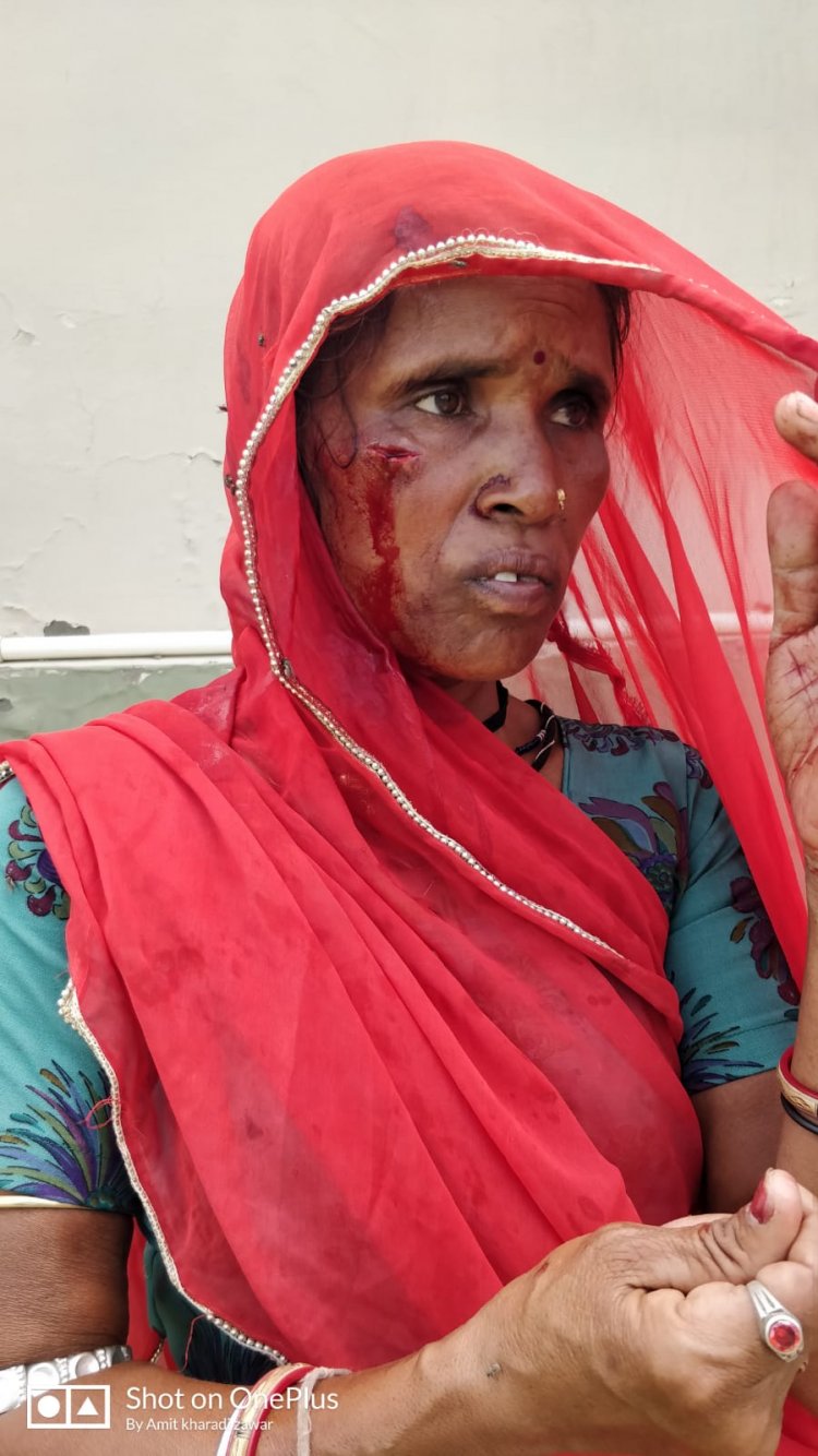भील आदिवासी की जमीनों पर अवैध तरीके से कब्जा
