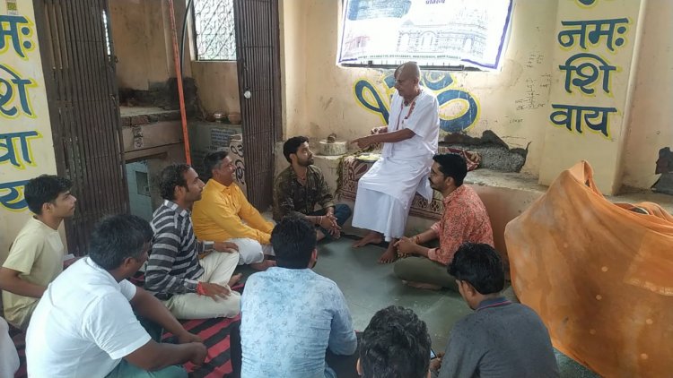 श्री सांवलिया महादेव मंदिर सरोवर दरबार कपासन पधारे श्री सांवलिया धाम मूंगाणा से महाराज श्री चेतनदास जी सभी भक्तों का किया सहयोग के लिये आवाहन