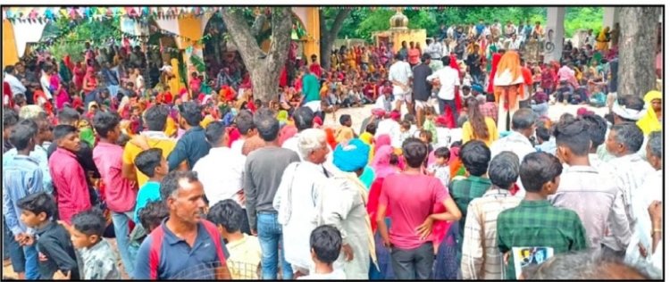 टाण्डा श्याम देवस्थान पर गवरी देखने उमड़ी ग्रामीणों की भीड़