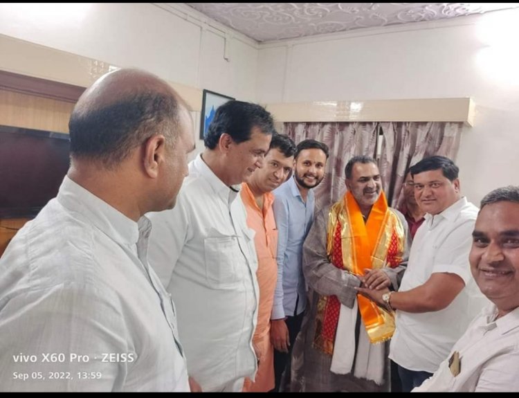केंद्रीय मंत्री श्रीमान डॉ संदीप बालियानजी के आज चित्तौड़गढ़ आगमन पर  किया स्वागत