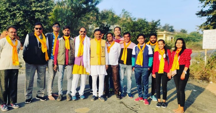 पद यात्रियों का जत्था पहुंचा भोपाल सागर जन्म कल्याण महोत्सव में की शिरकत।