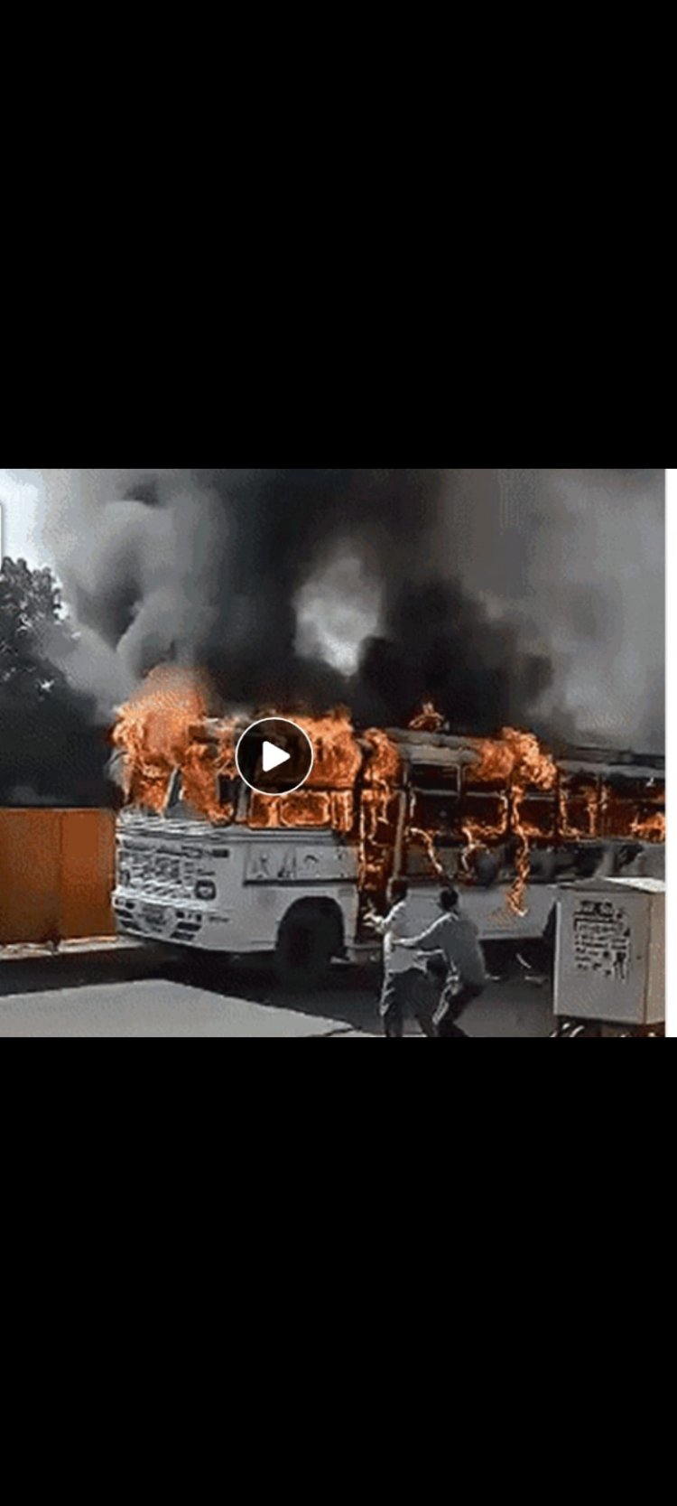 जोधपुर में चलती बस में धमाके, आग का गोला बनी:बस स्टॉप पर हड़कंप; फ्लाई ओवर पर नहीं रुकती तो