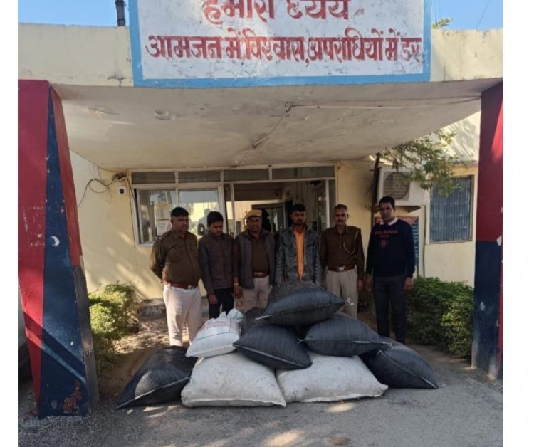 ब्रेजा कार से 157 किलोग्राम अवैध अफिम डोडा चुरा जप्त, दो आरोपी गिरफ्तार व दो अन्य आरोपी नामजद।