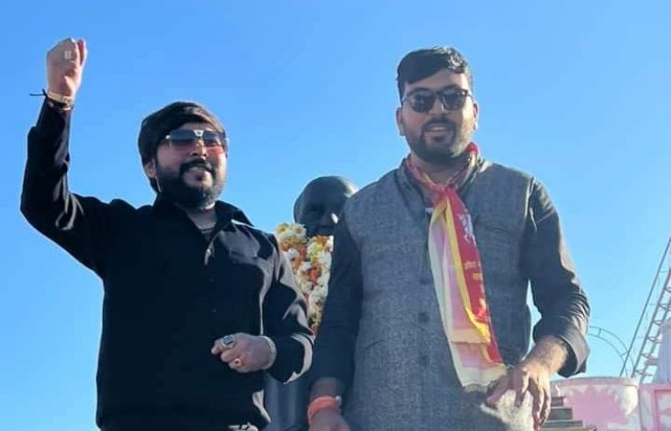 सागर पटेल का हुआ छापी,पुनाली में भव्य स्वागत, नेजपुर में राधा-कृष्ण मंदिर में की पूजा अर्चना