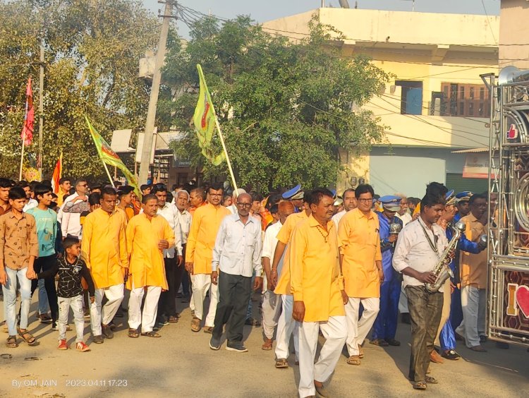 शम्भूपुरा कस्बे मे निकली शाम बाबा कि भव्य शोभायात्रा, जगह जगह हुआ स्वागत।