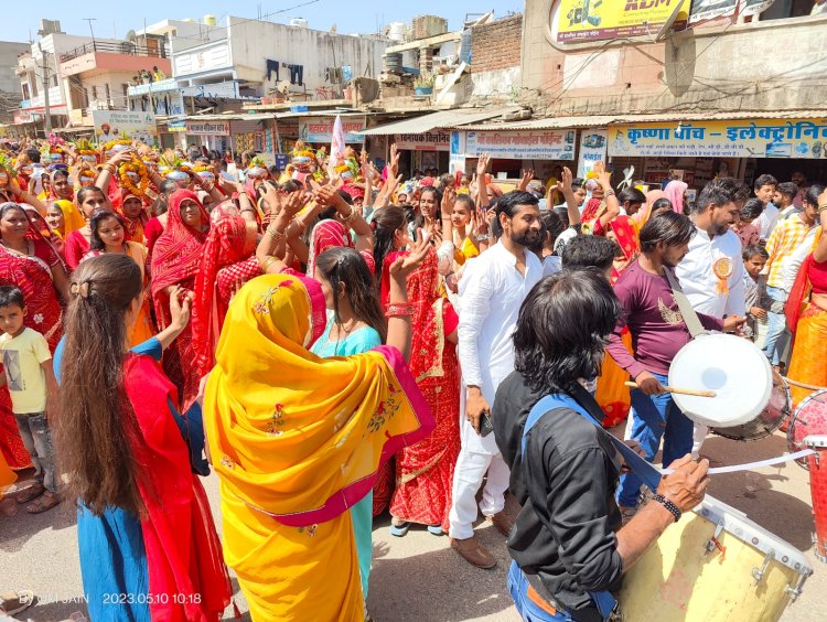 शम्भूपुरा 25 गाँवो की प्रभात फेरियो के साथ निकली भव्य कलश यात्रा।  कलश स्थापना व प्राण प्रतिष्ठा महोत्सव का हुआ आगाज।