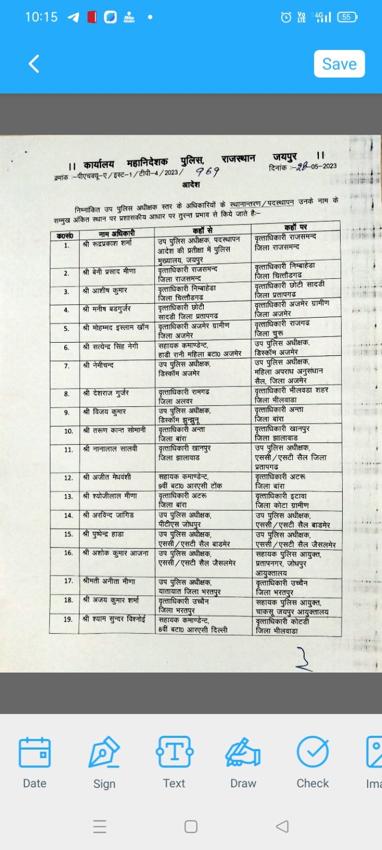 कपासन नये वृताधिकारी होगे बुद्धराज  वर्तमान में चित्तौड़गढ़ वृताधिकारी  का कपासन हुआ स्थानांतरण