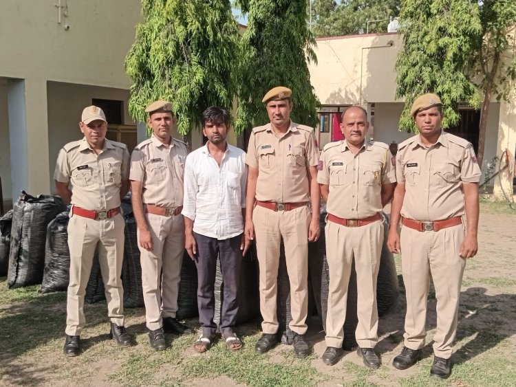 पीकअप से 492 अवैध अवैध अफीम डोडा चूरा जबड़ा, आरोपित गिरफ्तार।