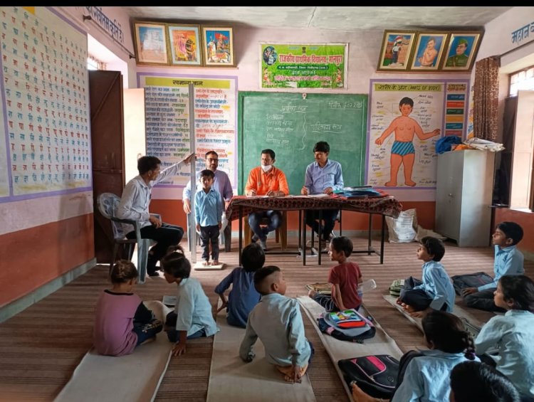 मानपुरा विद्यालय के विद्यार्थियों का हुआ सघन स्वास्थ्य परीक्षण