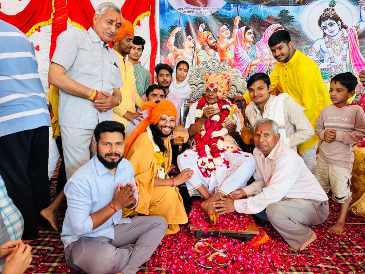 संत श्री अनुज दास  महाराज को श्री सांवलिया धाम आश्रम मुंगाना के उत्तराधिकारी  घोषित, हजारों श्रद्धालु बने साक्षी