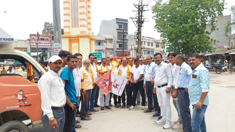बड़ीसादड़ी में ओलंपिक मशाल यात्रा का किया स्वागत