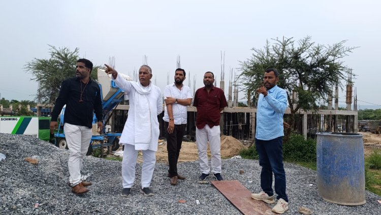 राज्यमंत्री जाड़ावत ने निर्माणाधीन सावा आईटीआई एवं बीएससी नर्सिंग कॉलेज बोजुंदा का किया निरीक्षण।