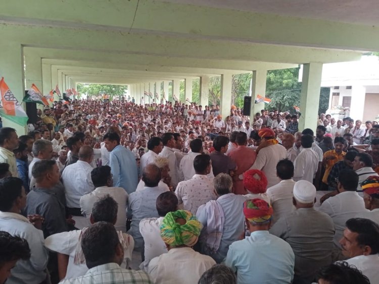 पर्यवेक्षक के आगमन पर पूर्व नेता प्रकाश चौधरी के समर्थन में बाढ़ के हजारों का जनसैलाब, बड़ीसादड़ी से मजबूत पुष्टि की पेशी की।