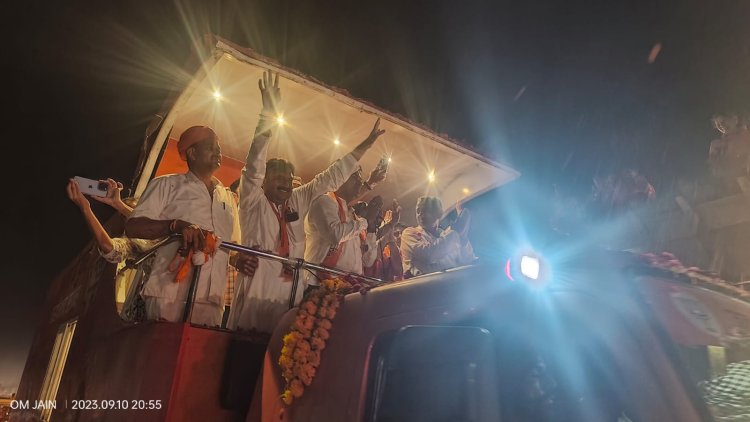 हजारों भाजपाइयों के साथ हर्षवर्धन सिंह रुद ने भरी हुंकार जालमपुरा में परिवर्तन यात्रा का स्वागत, उमड़ा जनसेलाब।