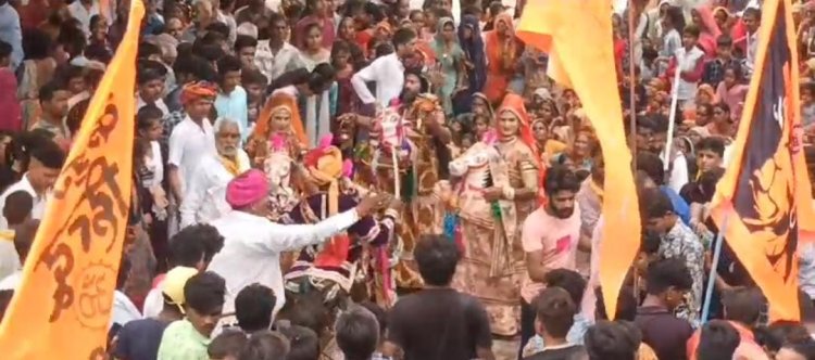 कन्नौज मे तेजा दशमी के उपलक्ष्य में निकली भव्य शोभायात्रा।