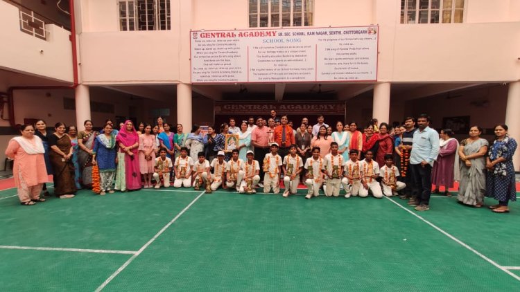सेंट्रल अकैडमी के विद्यार्थियों ने बढ़ाया चित्तोड़ का मान  बेहतरीन प्रदर्शन कर कई पदक जीते , 58 खिलाड़ियों का राज्य स्तर पर चयन।