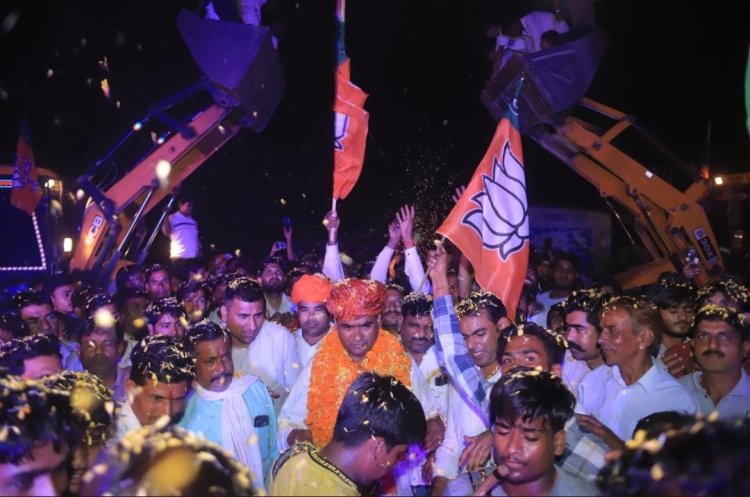 विधायक आक्या ने किये मानपुरा में तीन करोड़ की राशि के कार्यो के लोकार्पण।