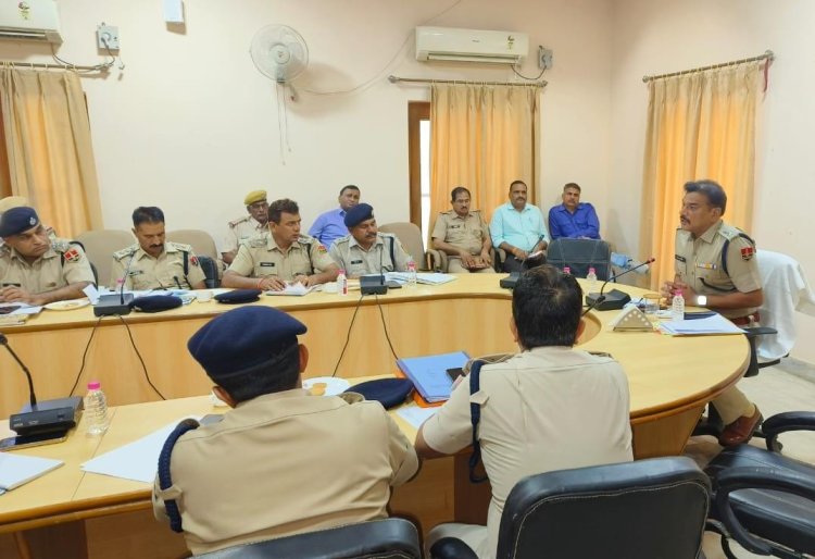 जिला मुख्यालय पर आयोजित हुई क्राइम बैठक।