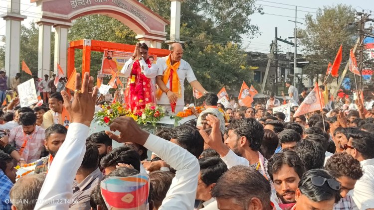 आक्या ने कि विशाल जनसभा, रोड शो में उमड़ी भीड़,