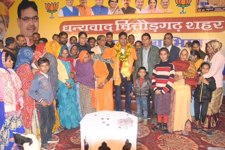 विधायक आक्या का धन्यवाद सम्मेलन आयोजित, नगरवासियों ने किया स्वागत।