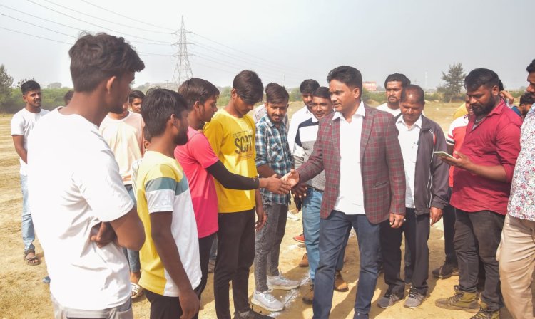 ओड समाज की तीन दिवसीय क्रिकेट प्रतियोगिता का उदघाटन, विधायक आक्या ने कि शिरकत।