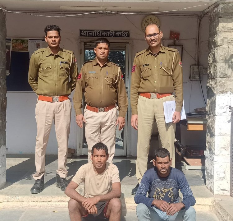बीएसएनएल स्टोर से केबल चौरी के दो आरोपी गिरफ्तार।