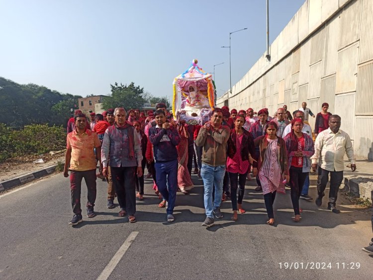 कंचनदेवी रांका का संथारा महाप्रयाण यात्रा बैण्ड बाजों जुलुस के साथ भादसोड़ा मोक्षधाम पहुची। 
