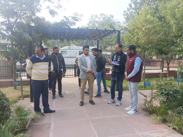 जिला कलेक्टर ने दुर्ग सहित शहर के विभिन्न विकास कार्यों का किया निरीक्षण 