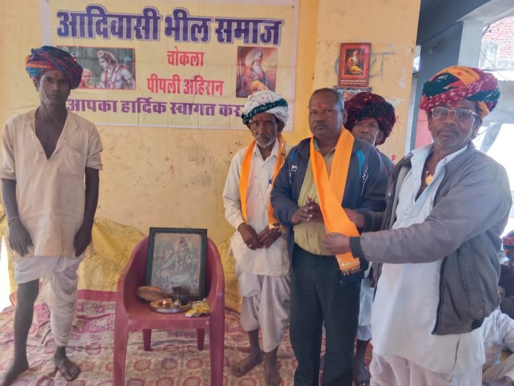 पिपली अहिरान कालिका माता मंदिर परिसर में दो दर्जन से अधिक गांवों के आदिवासी भील समाजजनों ने कि मीटिंग आयोजित 