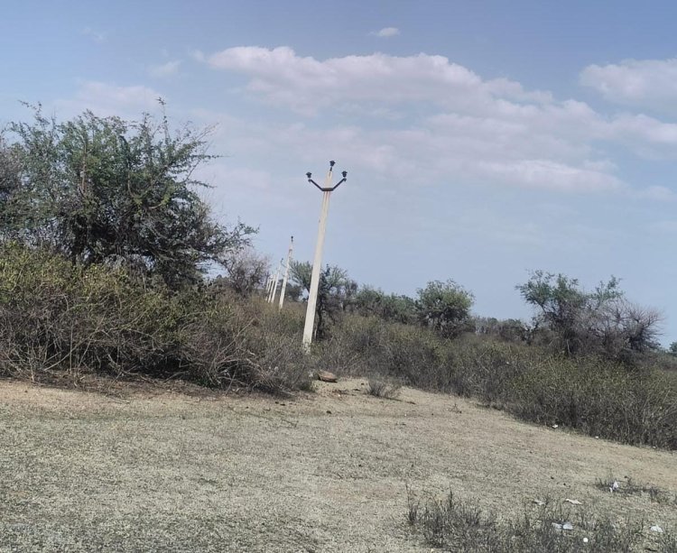 रात मे बिजली गुल सुबह उठकर ग्रामीणों ने देखा तो 18 पोल से वायर घायब,  बिजली विभाग को करीब 10 लाख का चुना लगा गये बदमाश।