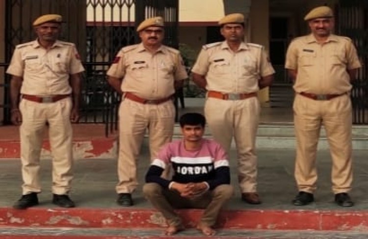 चुरू जिले में थाना बीदासर पुलिस की कार्रवाई     5 हजार के इनामी को जयपुर में पकड़ा, नकबजनी के मामले में था वांछित