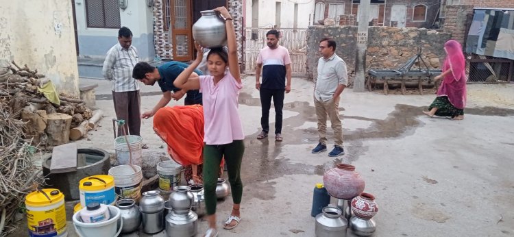 पेयजल सप्लाई व्यवस्था का किया औचक निरीक्षण