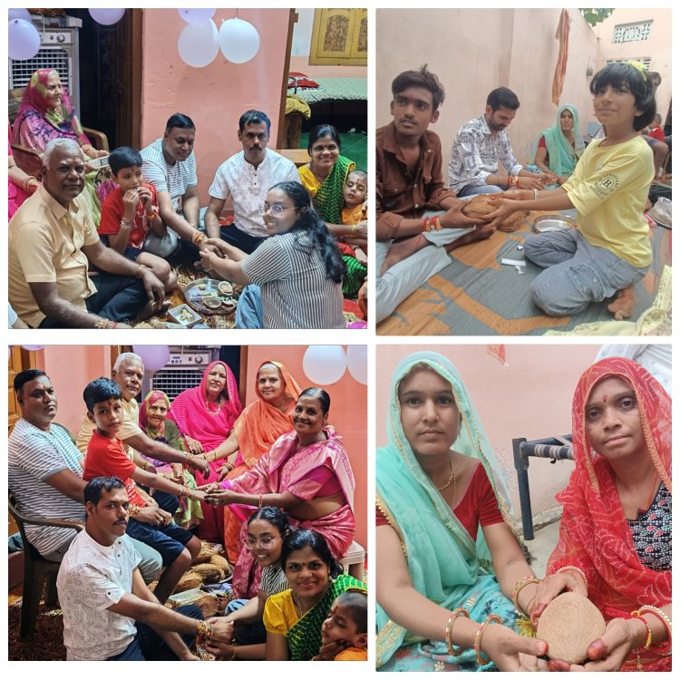 रक्षाबंधन पर भाइयों की कलाइयों पर बांधी राखी