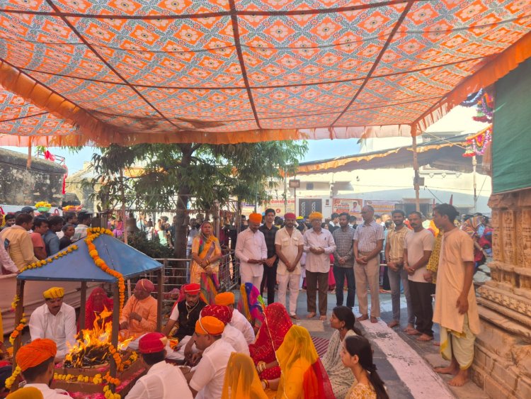 श्री बाण माताजी चित्तौड़गढ़ दुर्ग पर छप्पन भोग प्रसाद, रात्रि जागरण तथा हवन कार्यक्रम का किया गया आयोजन